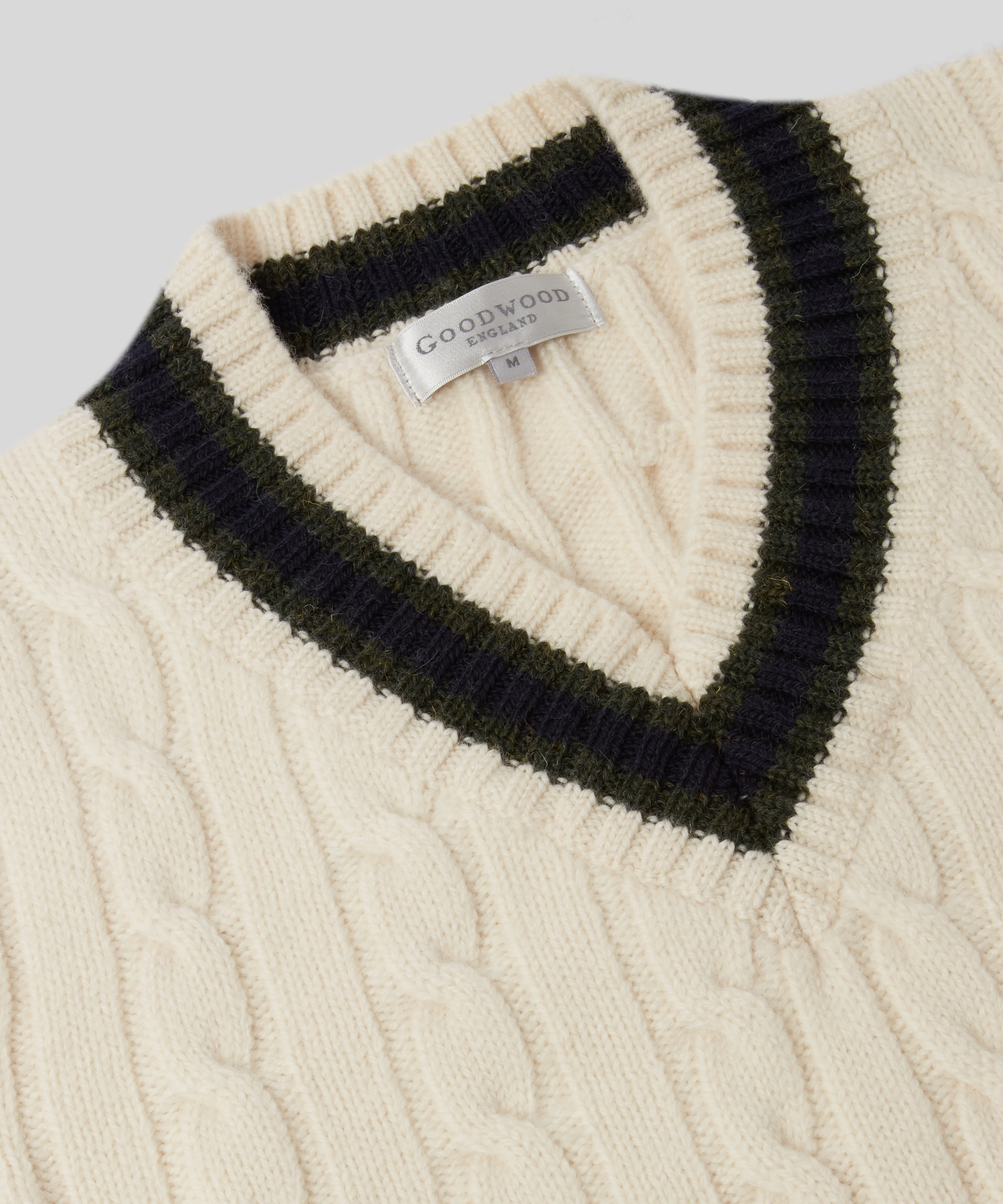 Goodwood Stripe Cricket Sweater - Image 3