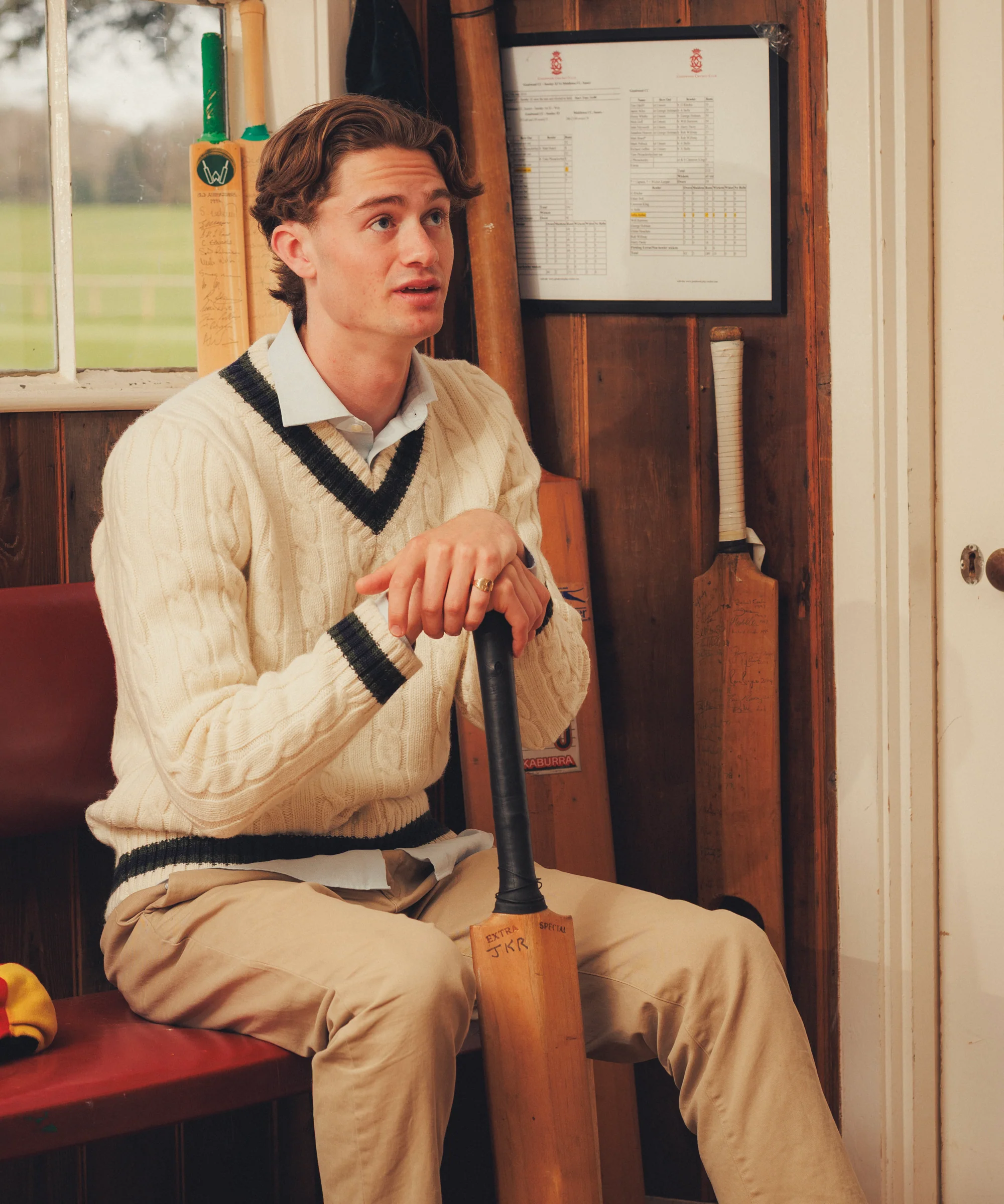 Goodwood Stripe Cricket Sweater - Image 4