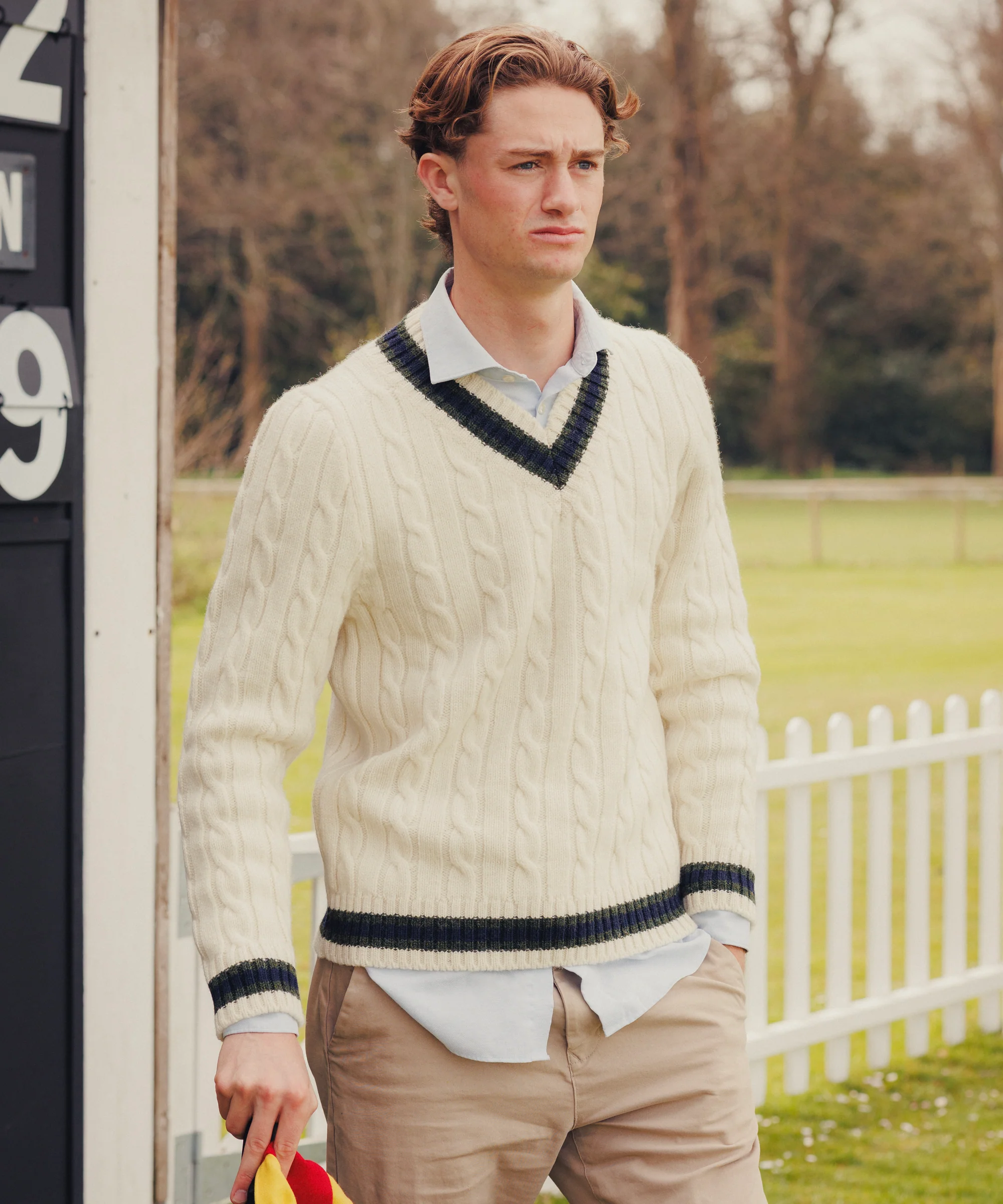 Goodwood Stripe Cricket Sweater - Image 5