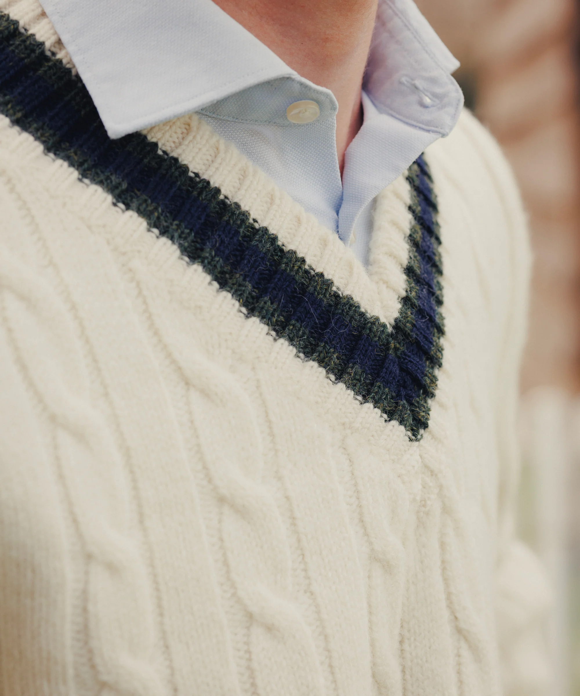 Goodwood Stripe Cricket Sweater - Image 6