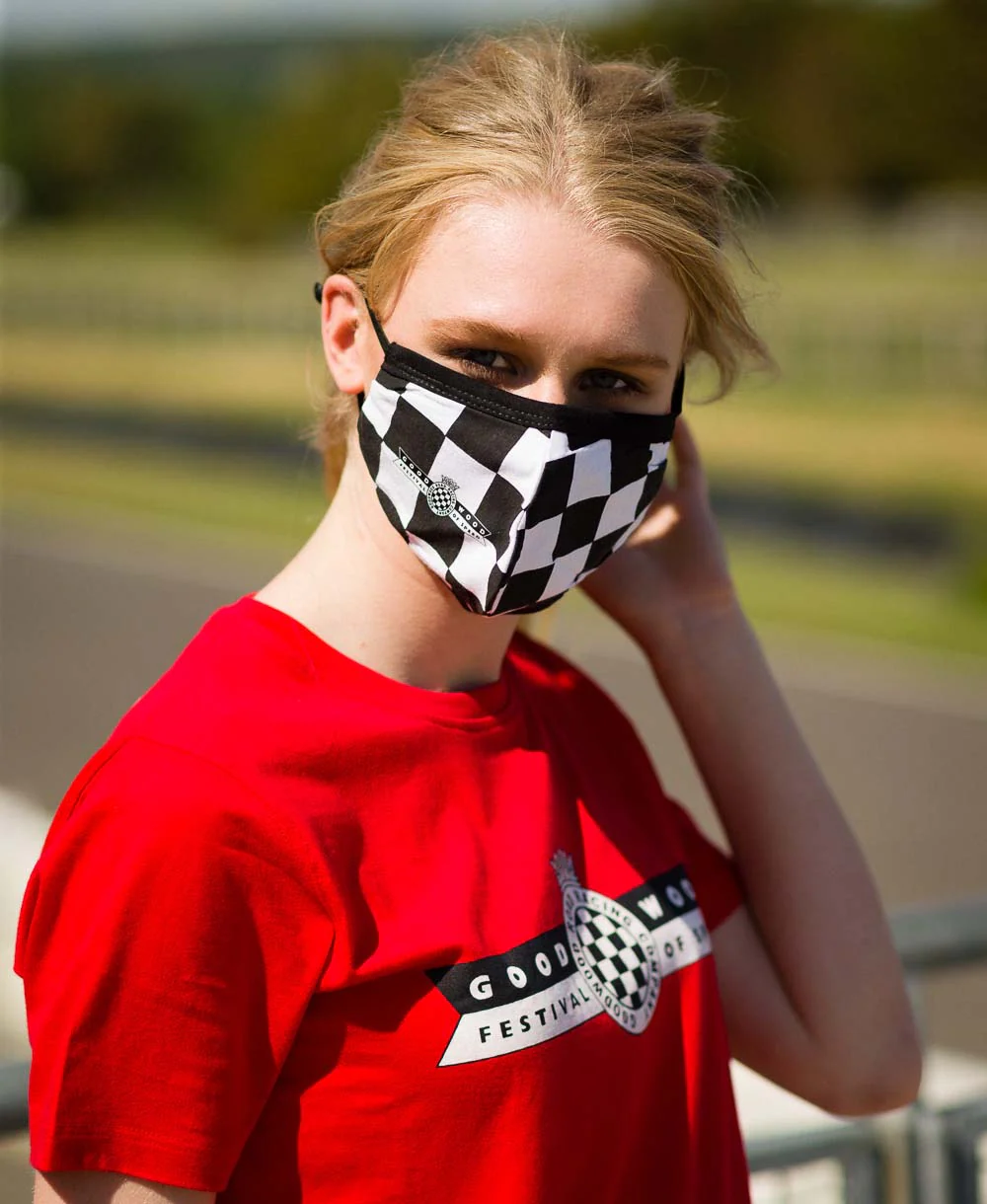 Goodwood Festival of Speed Chequered Flag Face Mask - Image 3