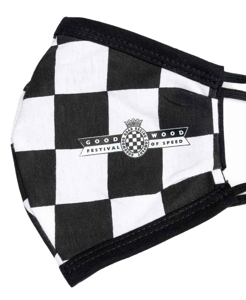 Goodwood Festival of Speed Chequered Flag Face Mask - Image 4