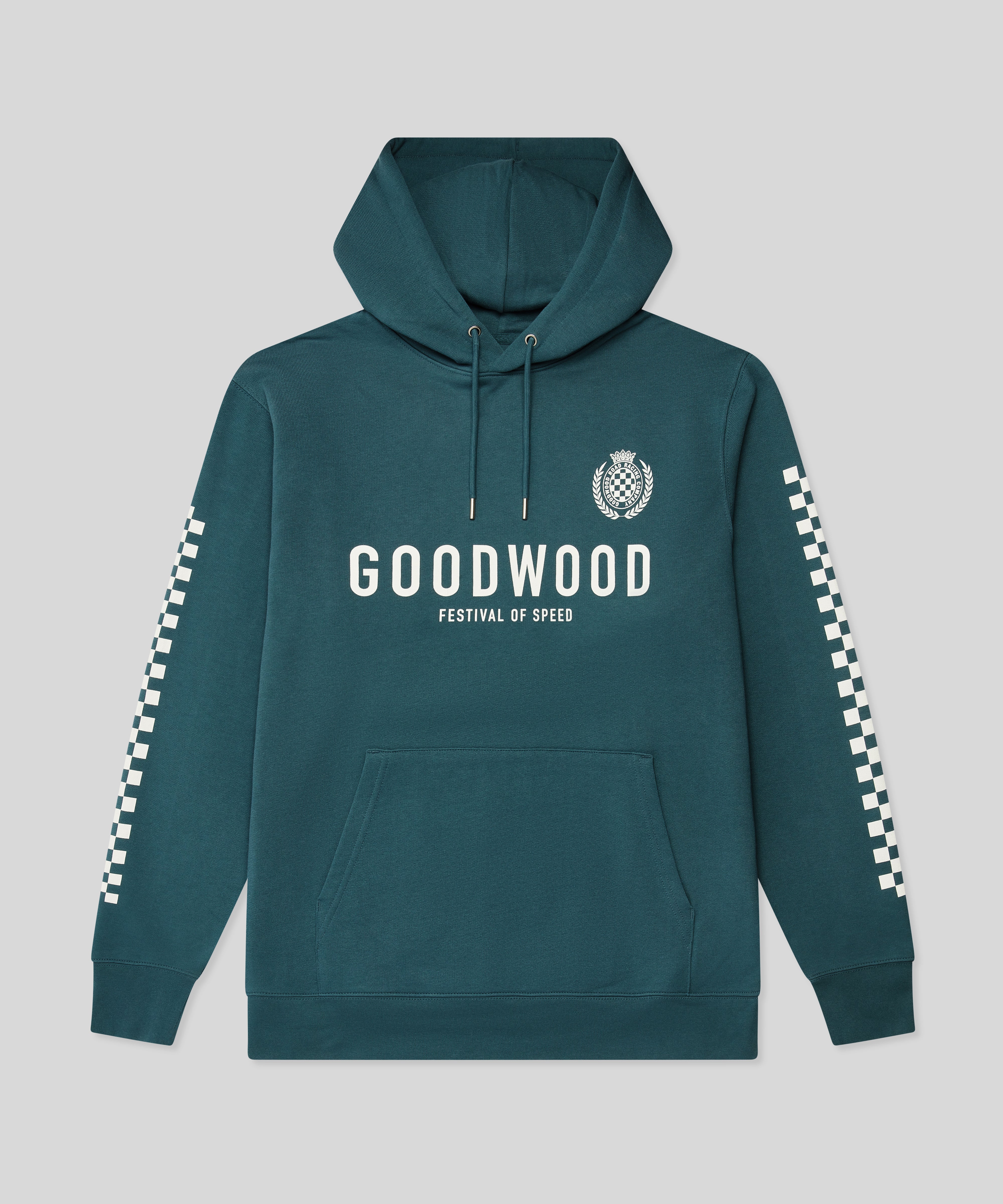 Goodwood Festival of Speed Monochrome Chequer Flag Hoodie - Image 2