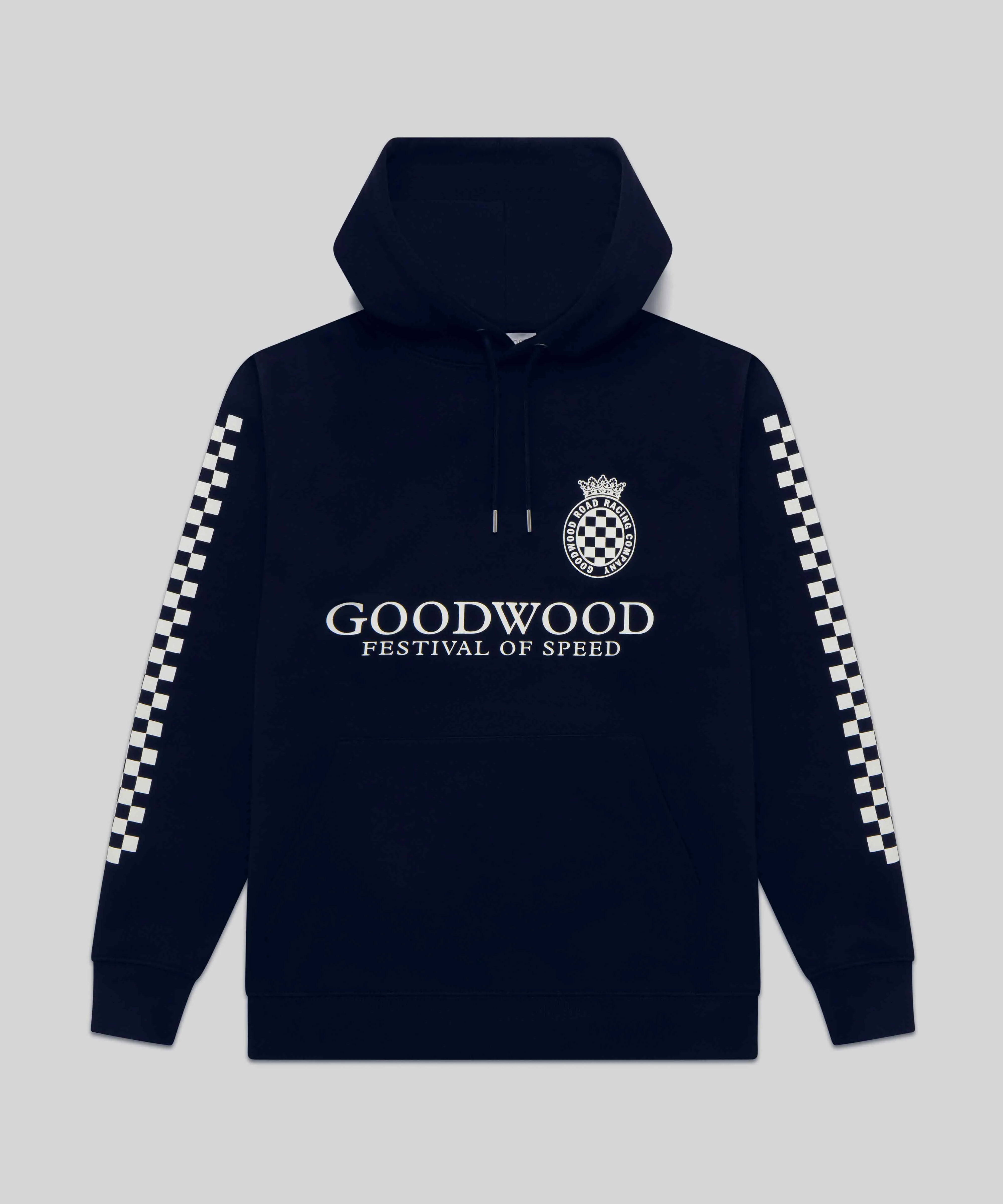 Goodwood Festival of Speed Monochrome Chequer Flag Hoodie - Image 6
