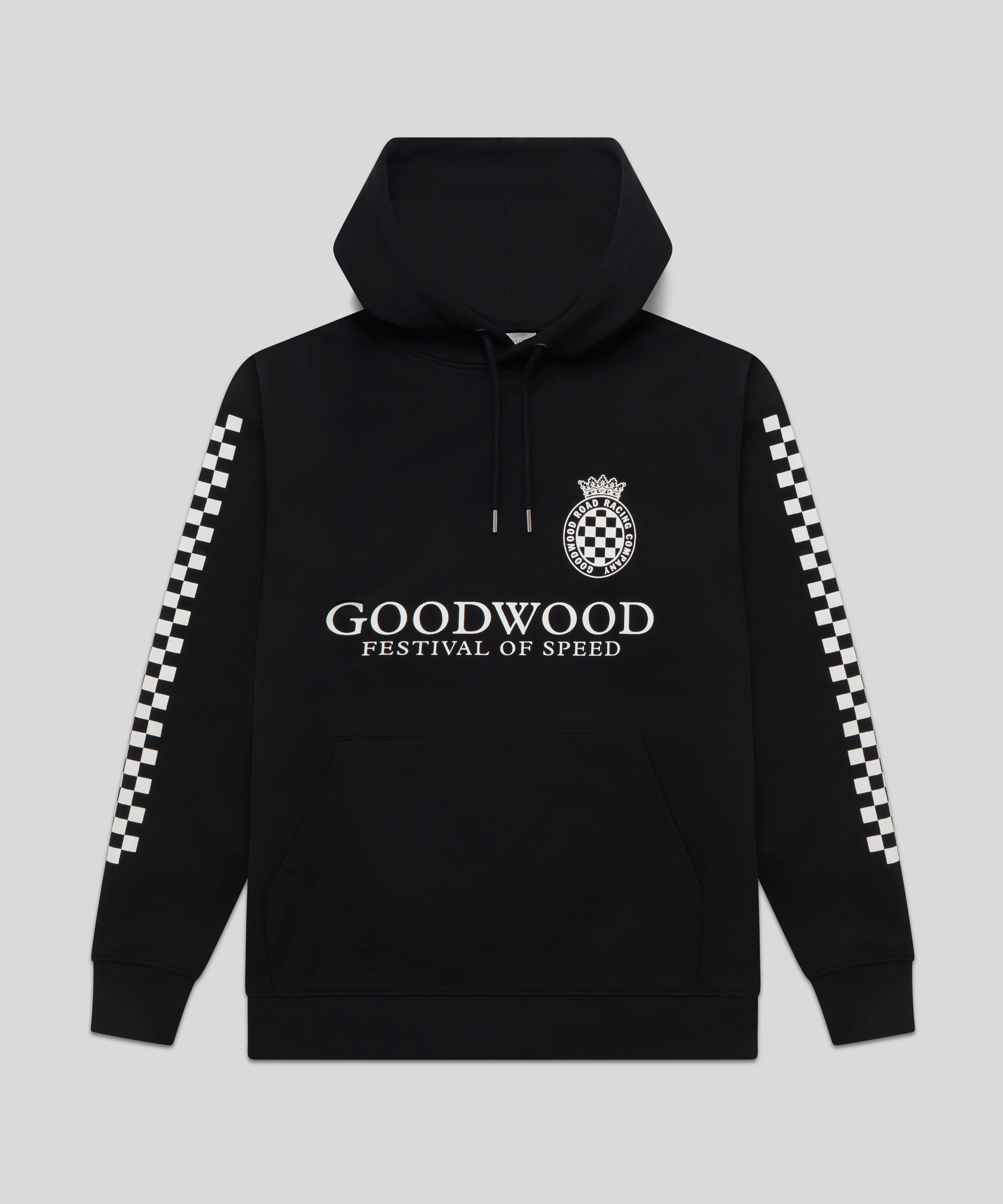 Goodwood Festival of Speed Monochrome Chequer Flag Hoodie - Image 7