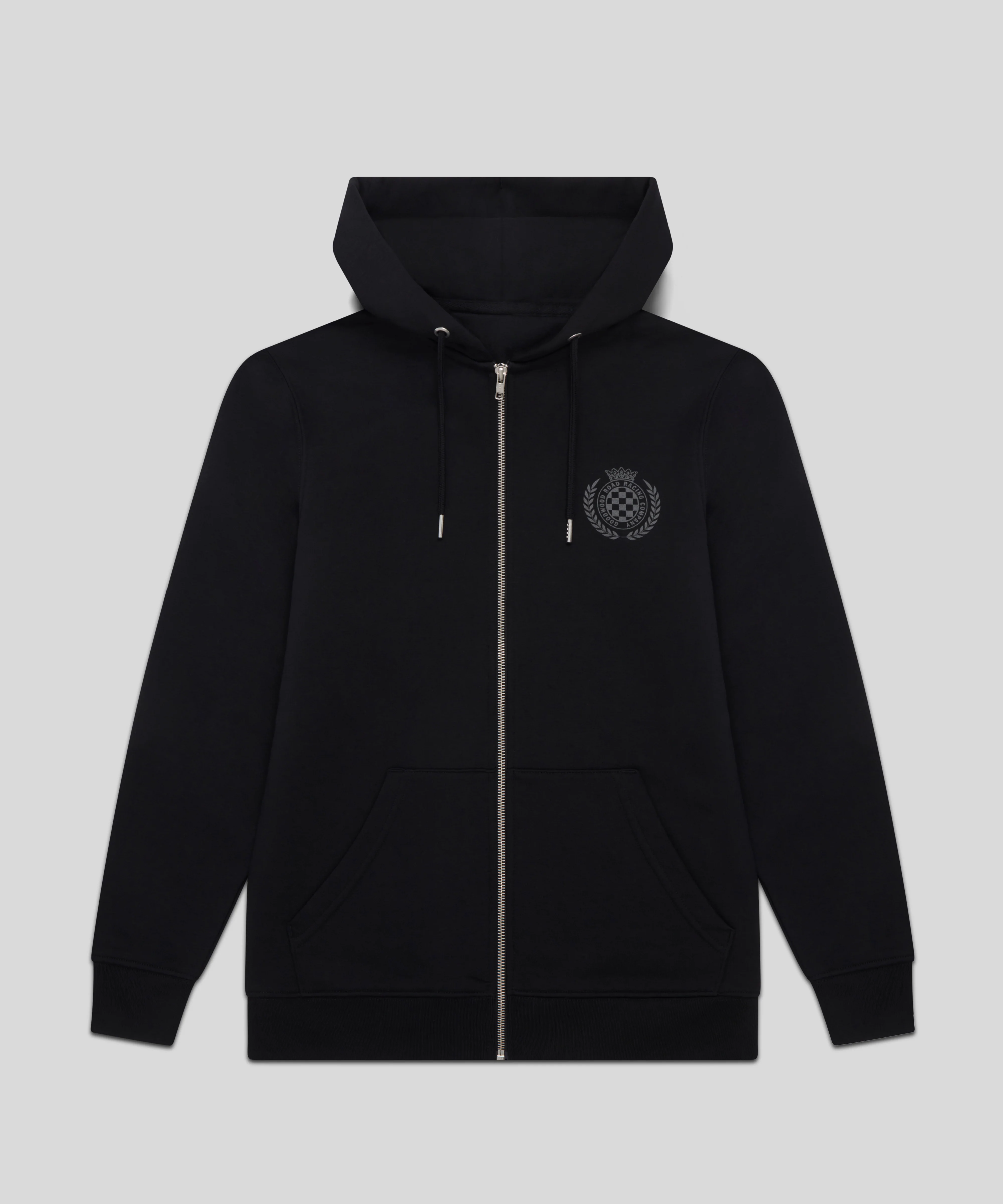 Goodwood Festival of Speed Monochrome Chequer Flag Zip Up Hoodie