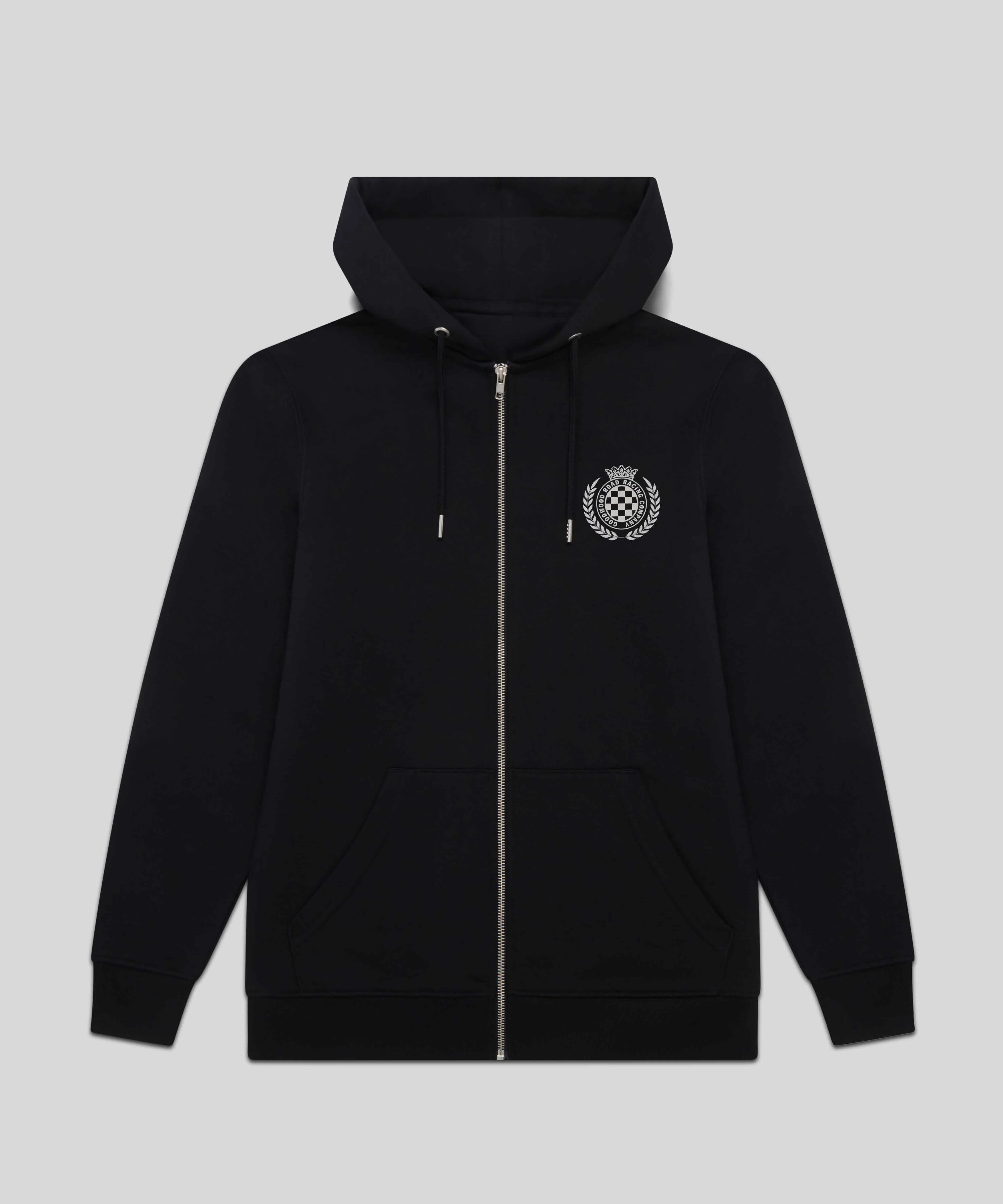 Goodwood Festival of Speed Monochrome Chequer Flag Zip Up Hoodie - Image 4