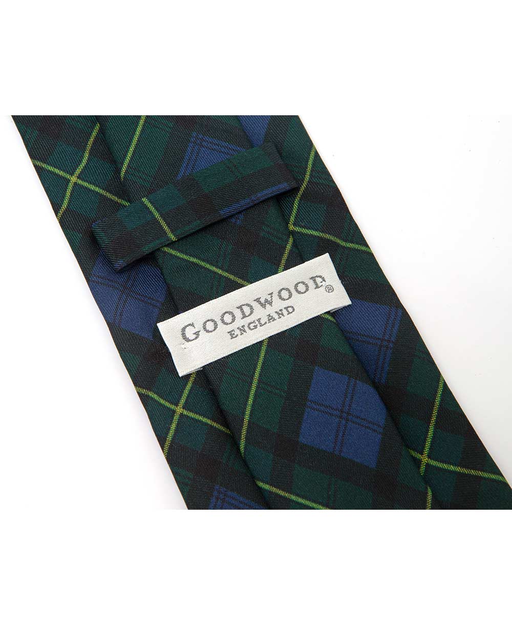 Goodwood Gordon Tartan Printed Silk Tie - Image 2