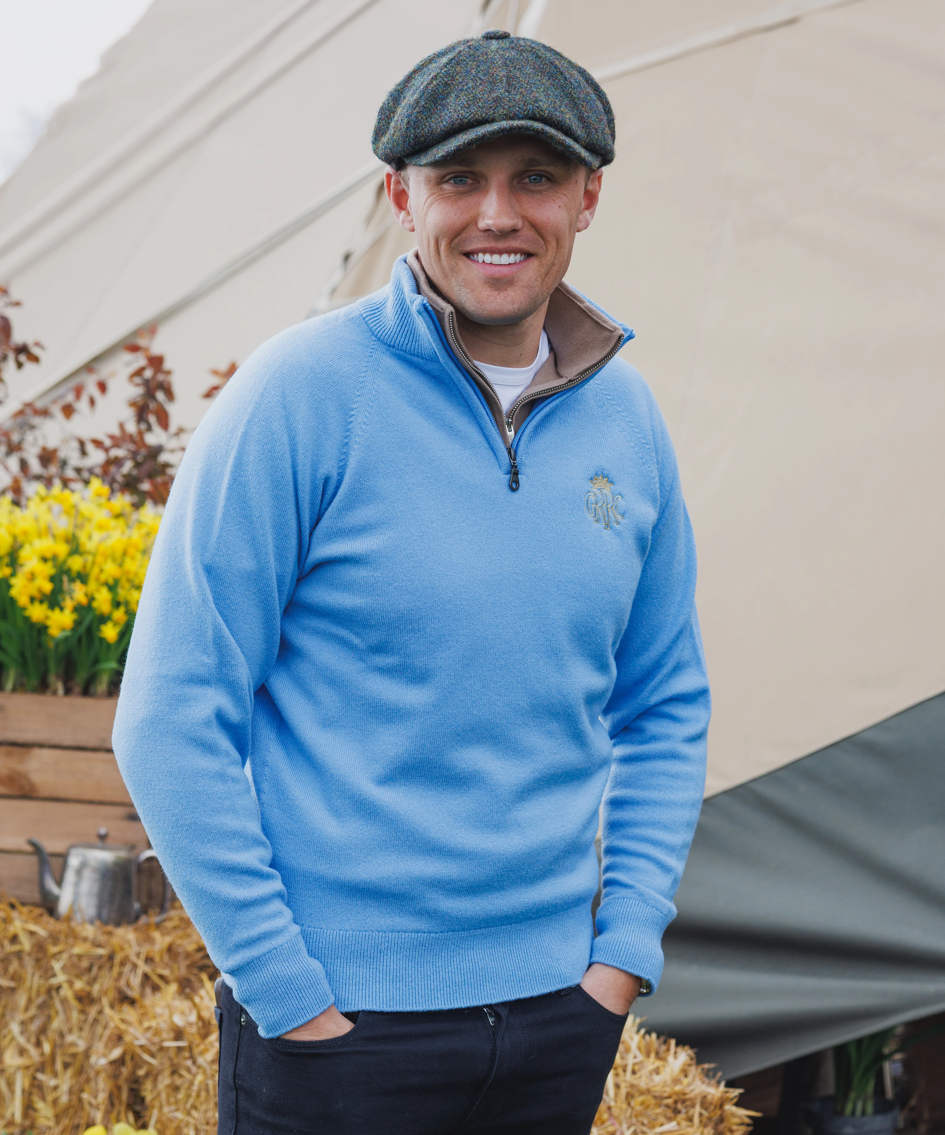 Goodwood GRRC Quarter-Zip Lambswool Jumper - Image 3