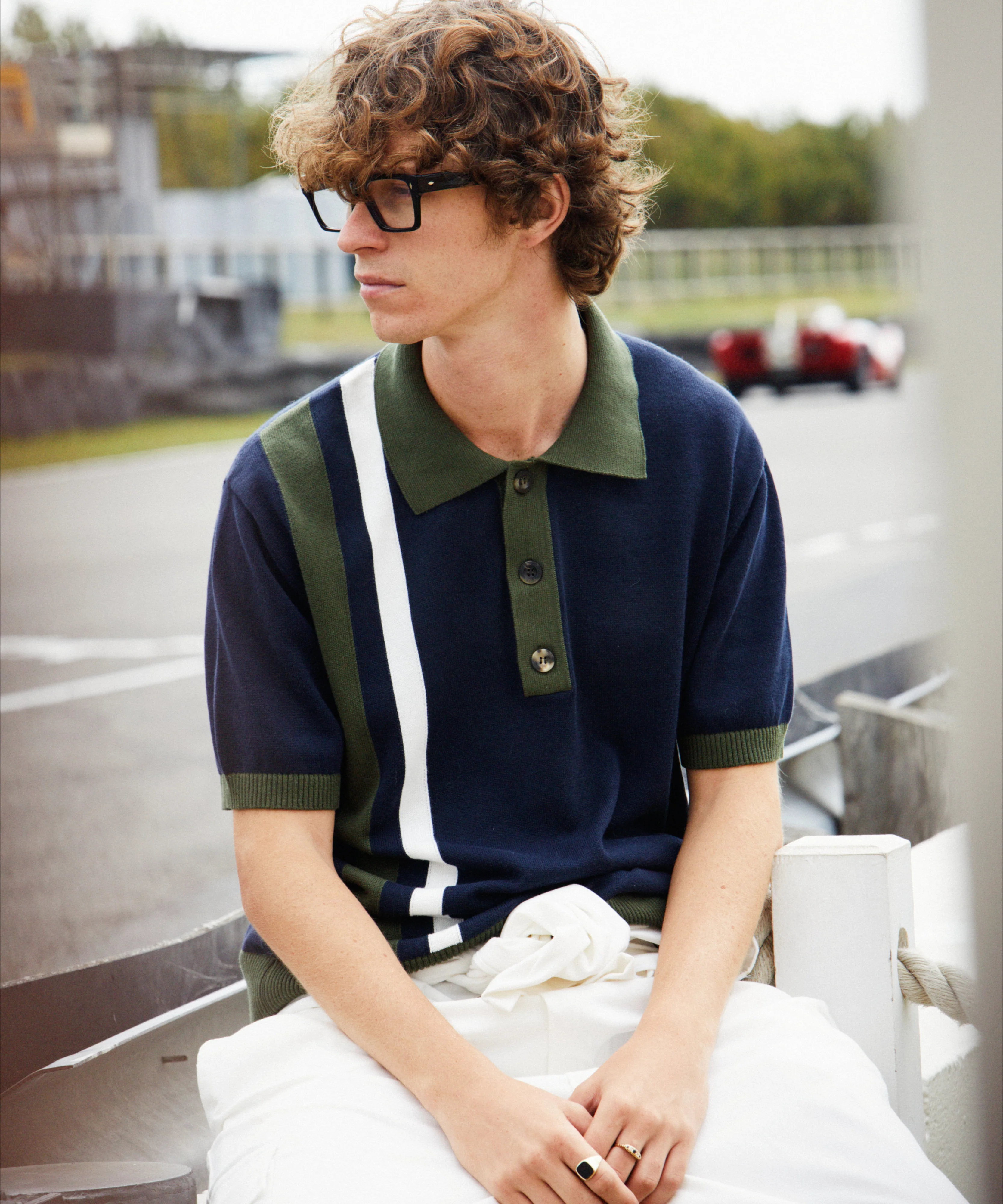 Goodwood England Knitted Polo Shirt - Image 5