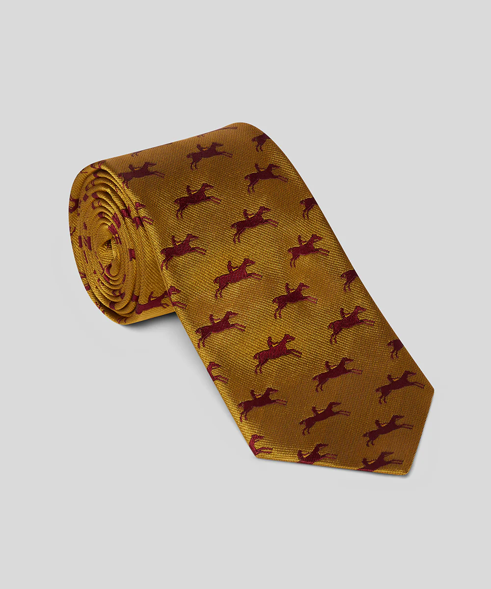 Racecourse Stubbs Horses Silk Tie - Image 4