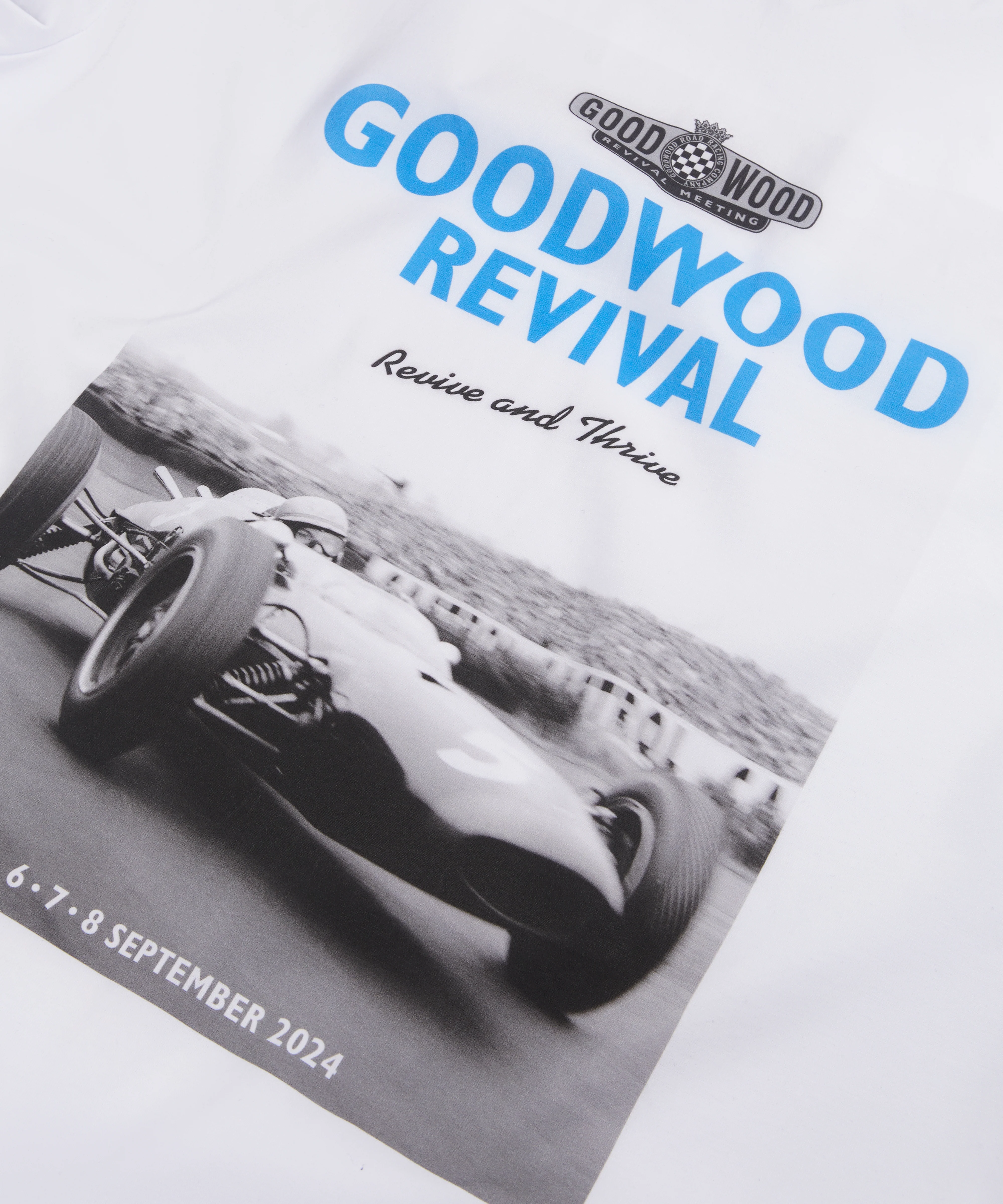 Goodwood Revival 2024 Cotton Poster T-Shirt - Image 3