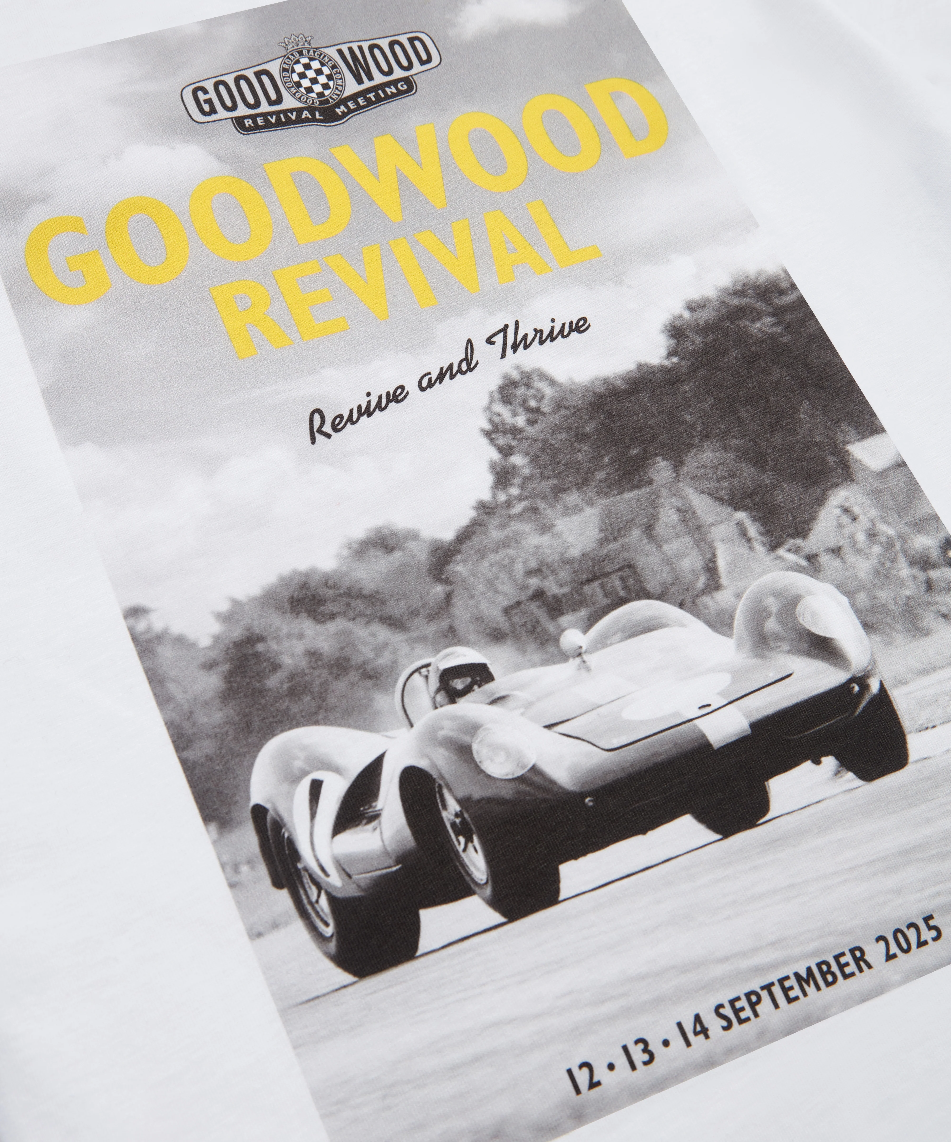 Goodwood Revival 2025 Cotton Poster T-Shirt - Image 3