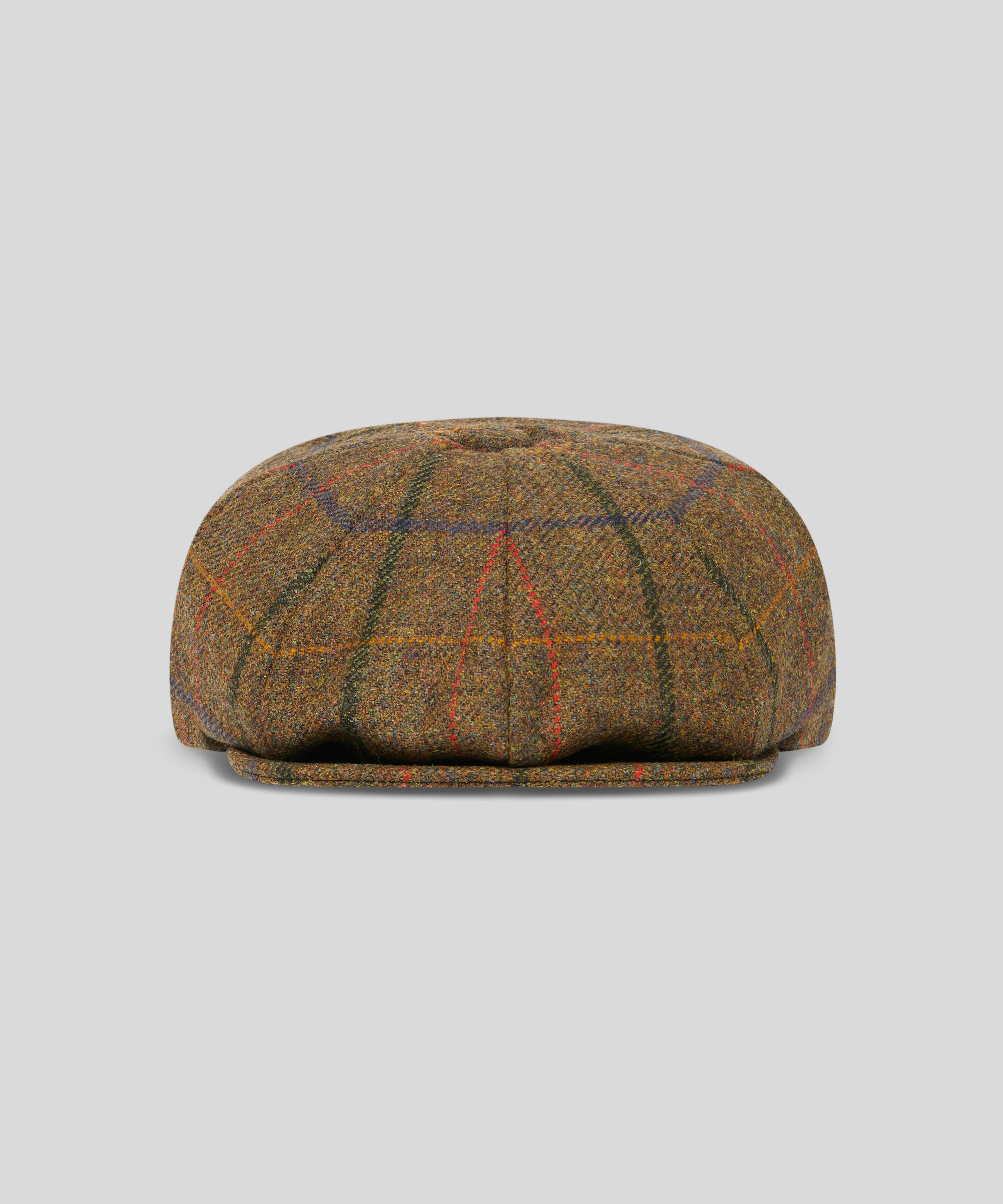 Goodwood Tweed Baker Boy - Brown & Red