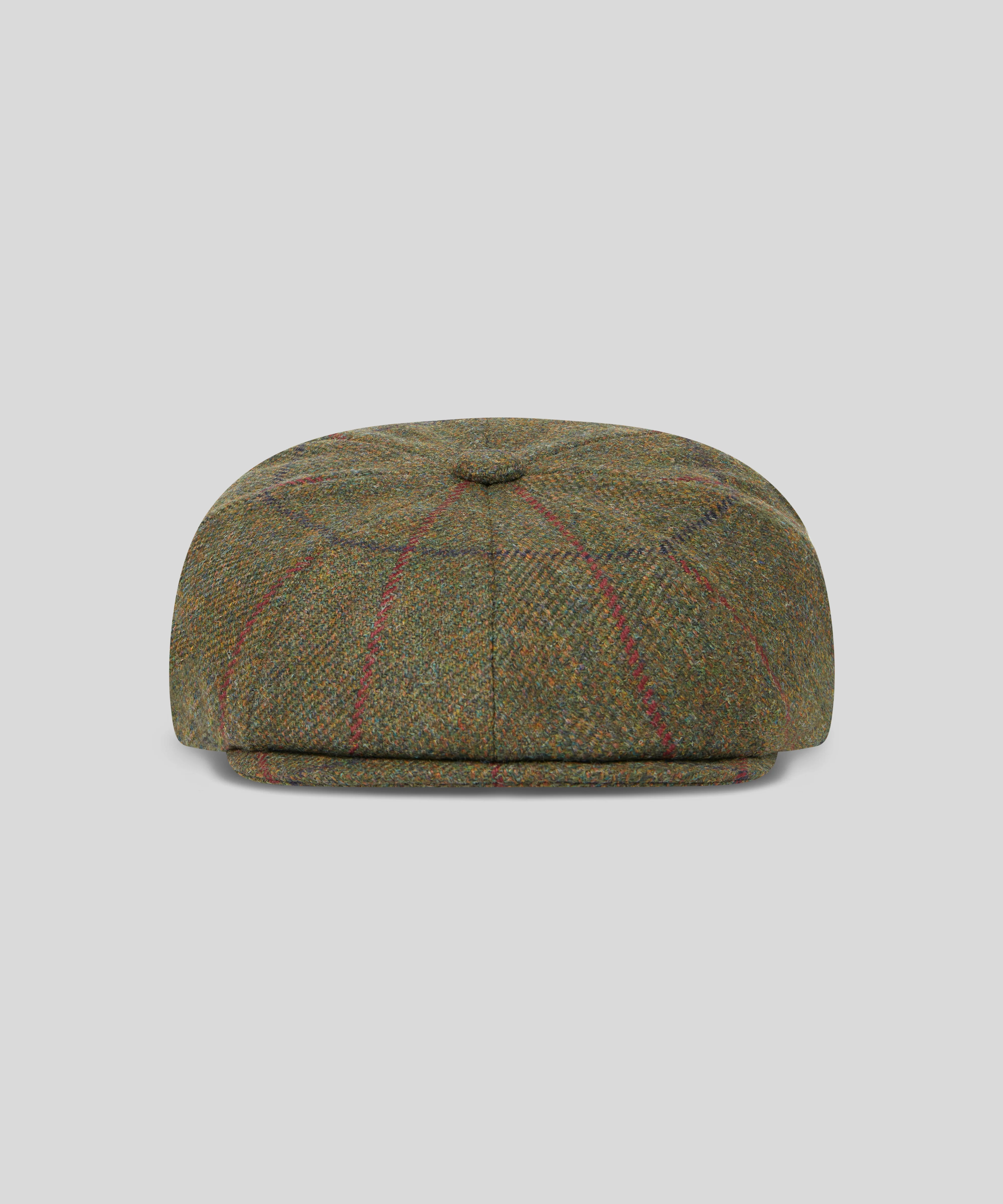 Goodwood Tweed Baker Boy - Green & Purple